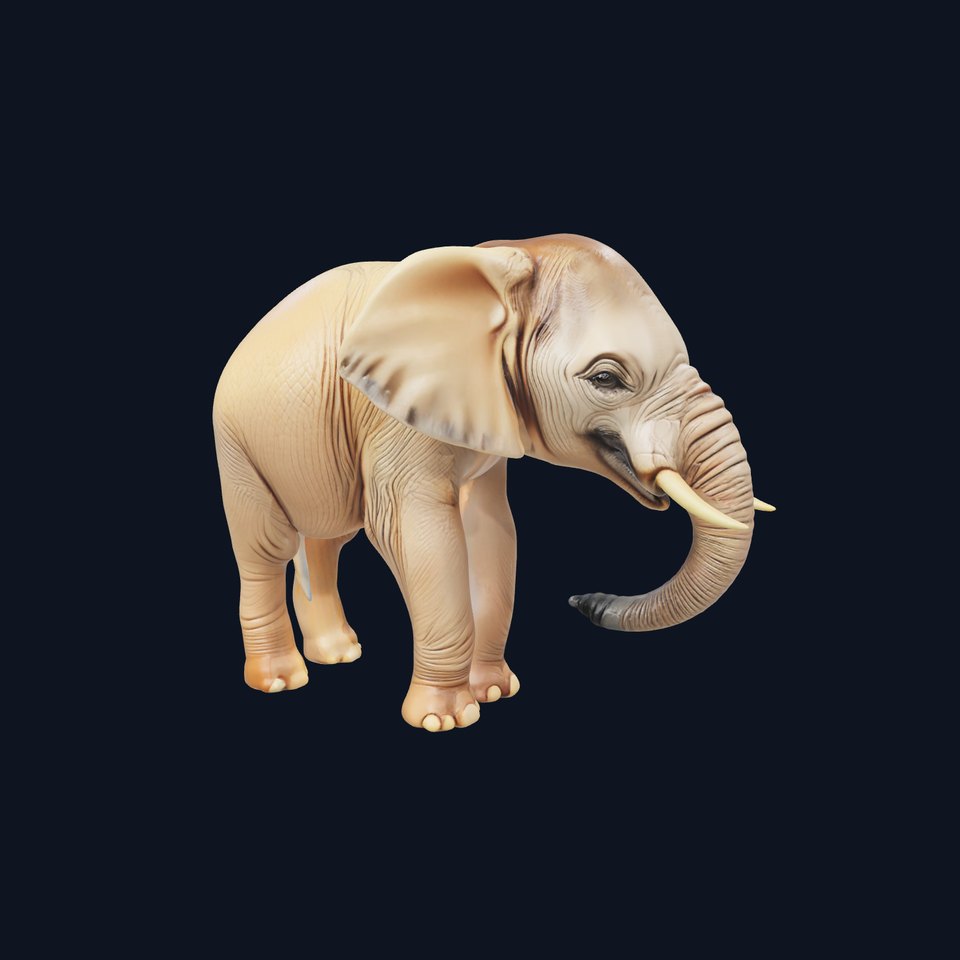 Playful Juvenile Elephant Model Pack